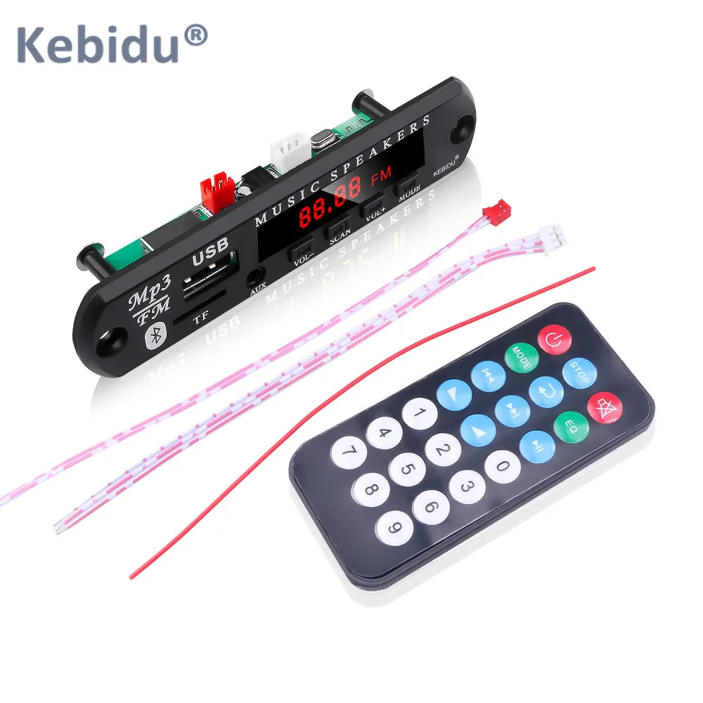 Миниатюрный Автомобильный MP3 декодер Kebidu с Bluetooth 5 0 плата модуль SD/TF карты USB FM