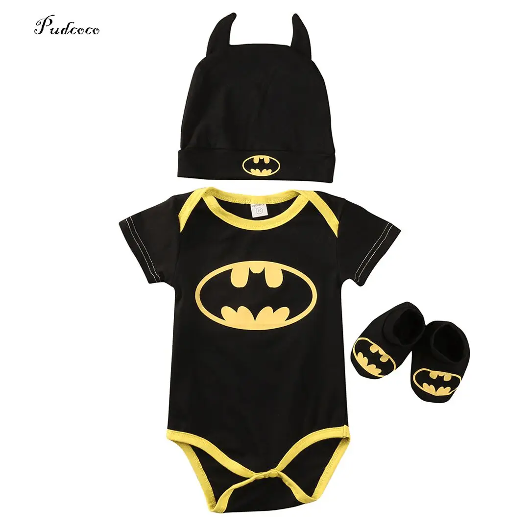 Комбинезоны для новорожденных мальчиков и девочек комбинезоны с Бэтменом обувь