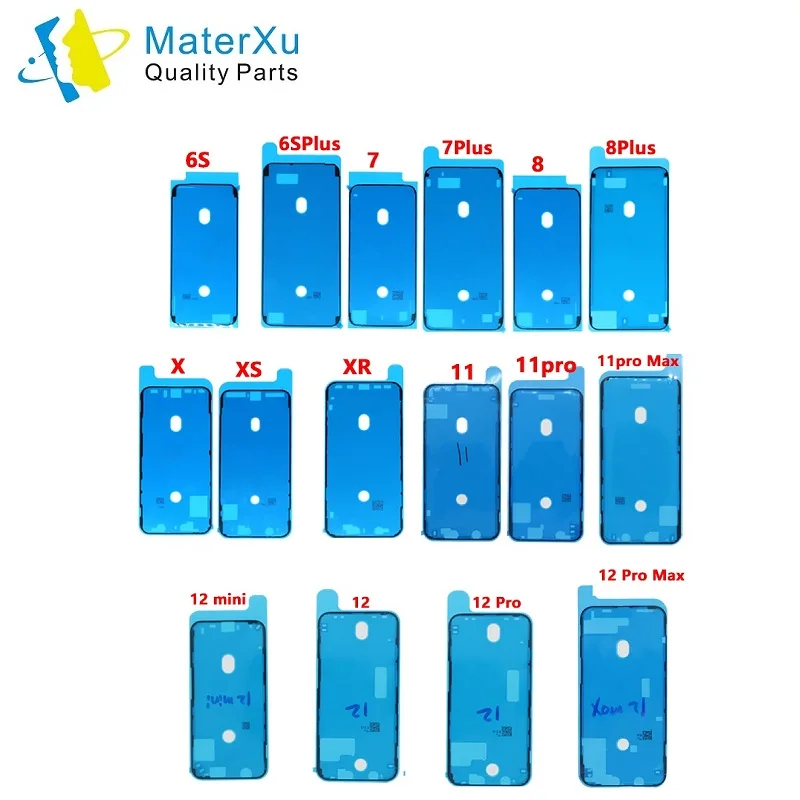 

MasterXu Orginal Parts Water Proof Sticker LCD Anti Screen Frame Bezel Seal Adhesive Glue Tape for iPhone 6 7 8 8P X XS 11 12 mi