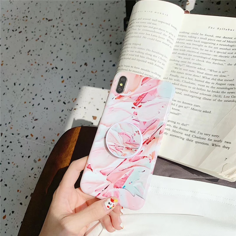 Милый розовый чехол для телефона с динозавром для iphone 11pro max 7 8 Plus, мягкий чехол IMD Для iphone X, задняя крышка, чехол с кольцом