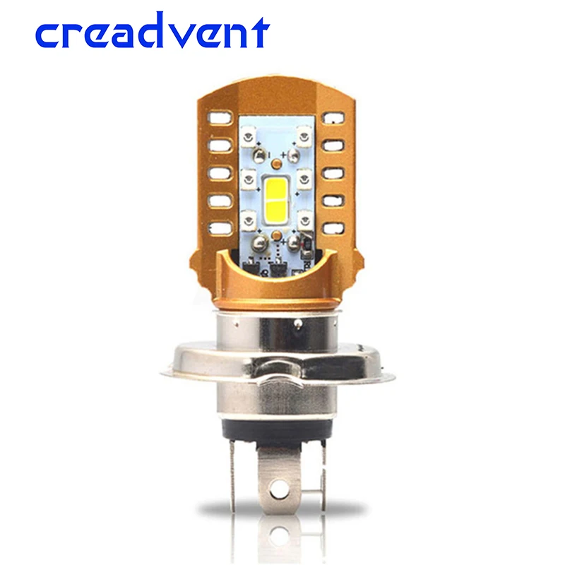 Creadvent 10 Вт новейшая фара для мотоцикла H4 светодиодные лампы 1000LM 6000K лампа скутера