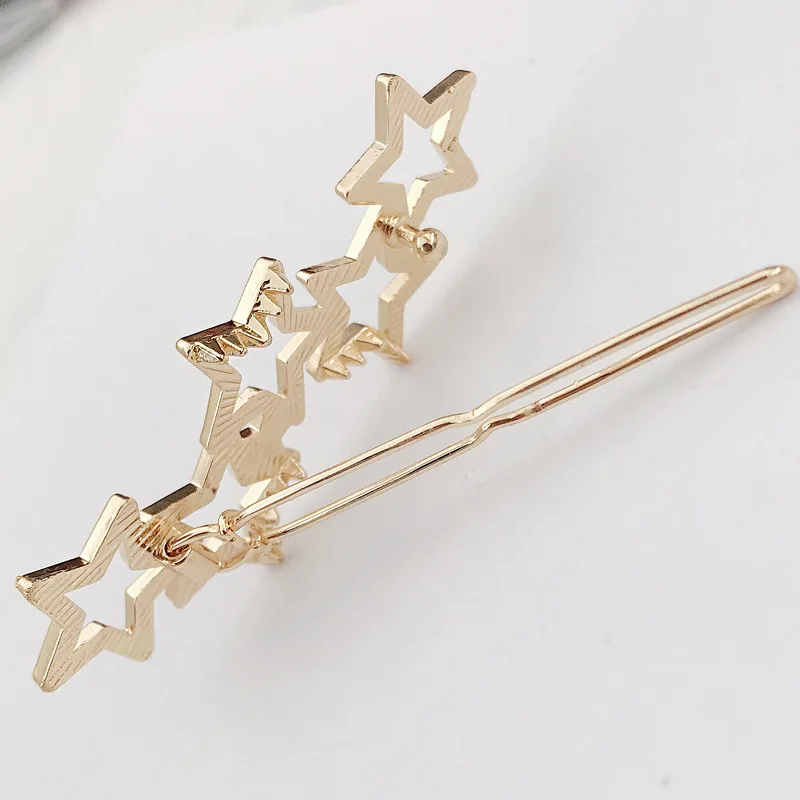 Новинка 2019 женские винтажные золотистые шпильки для волос из сплава милые
