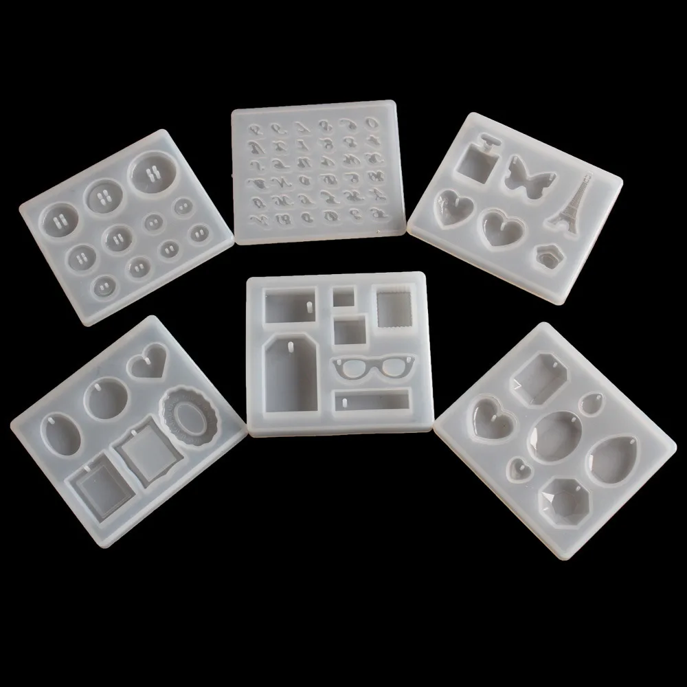 

Popular1PC Pendant Craft DIY Transparent UV Resin Liquid Silicone Combination Molds For DIY Making Finding Accessories