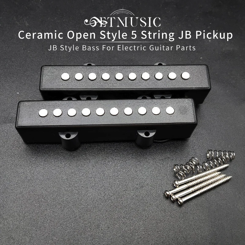 Ceramic Open Style 5 String JB Bass Pickup Neck/Bridge Pickup For JB Style Bass Guitar Parts