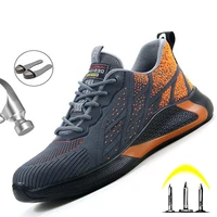 autumn steel toecap work shoes for men work sport shoes boots anti smashing breathable construction industrial work safety shoes