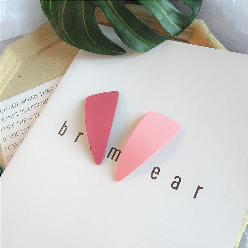 Корейская ручная работа акриловая мультяшная треугольная заколка для волос