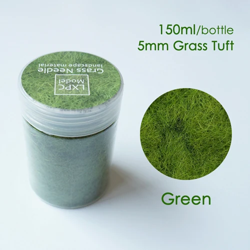 Green Песочный стол производство газон 5 мм трава Tuft трава порошок трава иглы ручной работы пейзаж материал - Цвет: Green