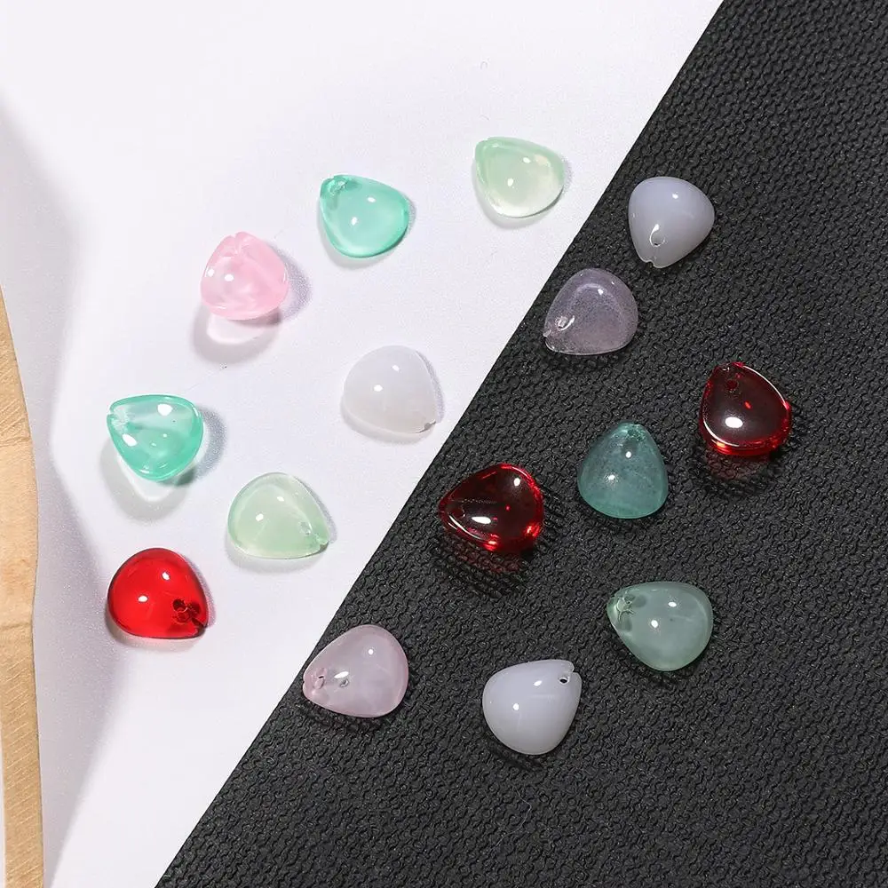 Прозрачный стеклянный Лепесток для цветов 10 шт./лот 12x10 мм прозрачный кабошон с