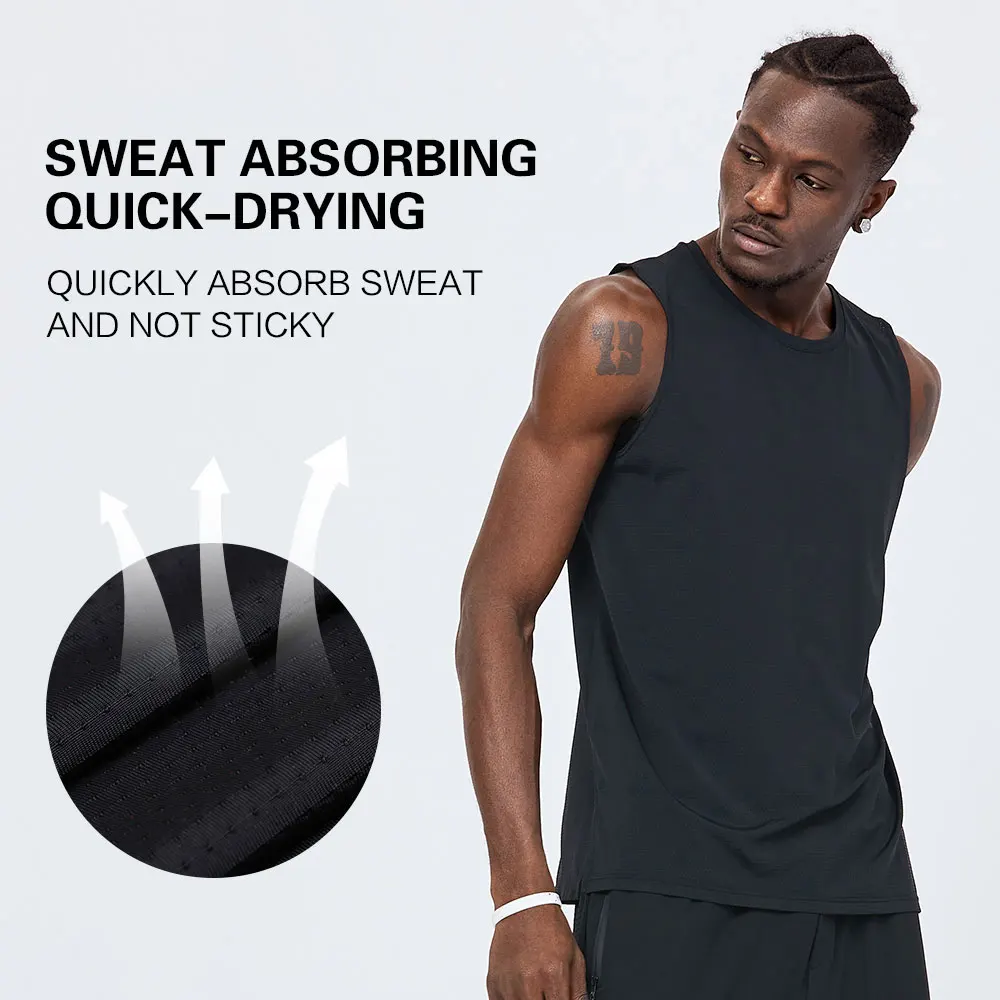 2021 Men's Fitness Vest Sport Musculation Shirt Sleeveless Breathable Sports Vest Undershirt Gym Running Vest Training T-Shirts
