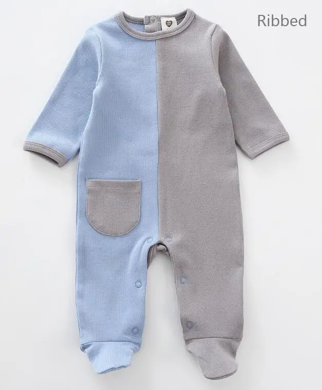 blue grey Боди для малышей; пижамы; детская одежда с длинными рукавами; одежда для детей; комбинезоны для новорожденных; Одежда для мальчиков и девочек; Детский комбинезон - Цвет: blue grey