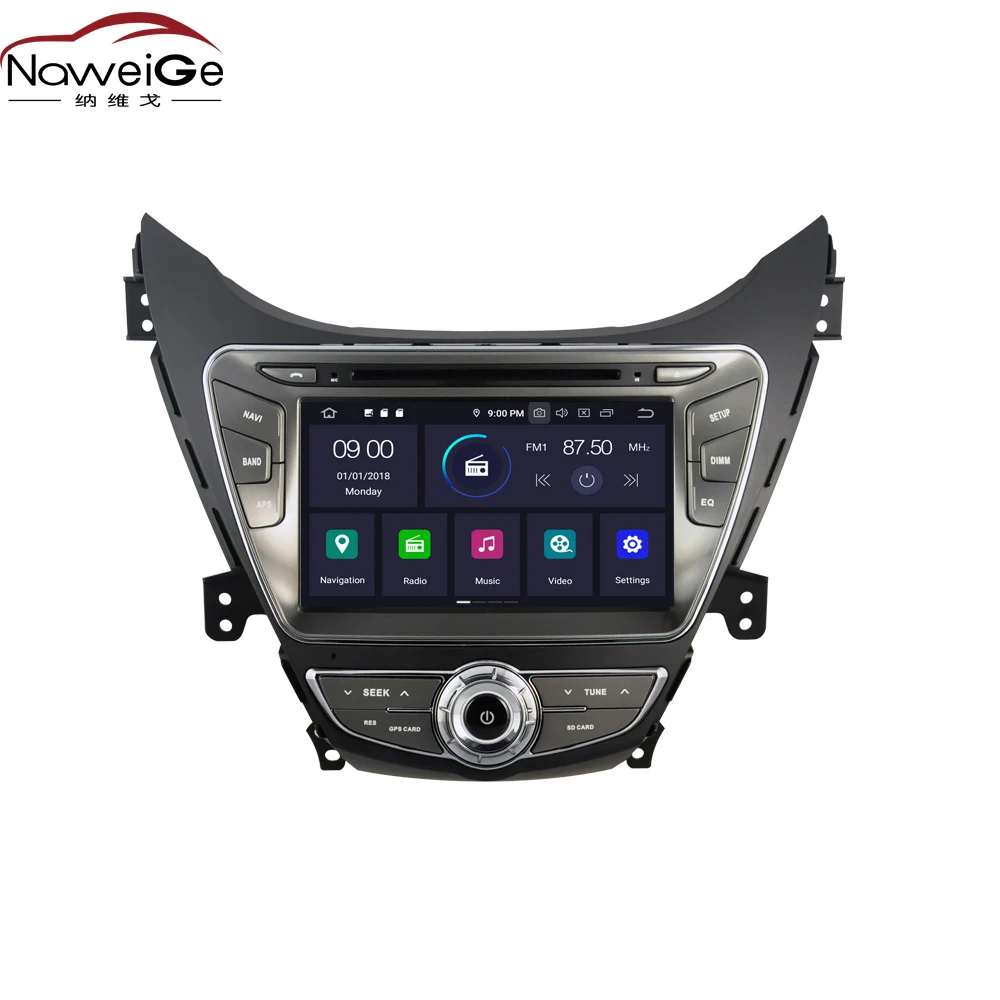 NaweiGe 8-дюймовый Android Восьмиядерный 9 0 PX5 4 + 32 ГБ Автомобильный dvd для Hyundai Elantra/I35/Avante