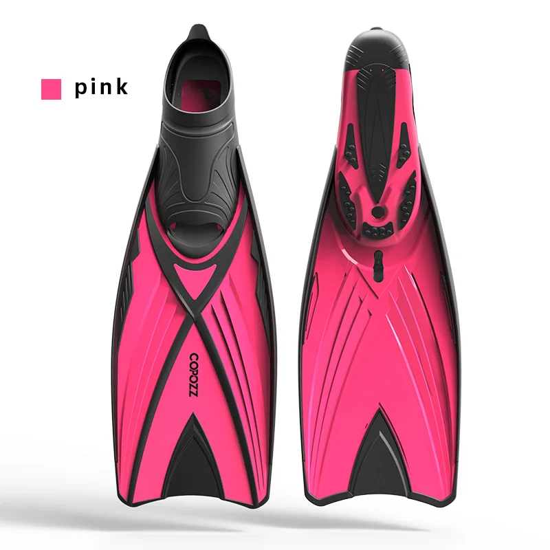 pink Очки для подводного дайвинга ласты для ног ласты-плавники Гибкая Антискользящая профессии взрослых ласты для дайвинга шлепанцы для Плавания водные виды спорта - Цвет: pink