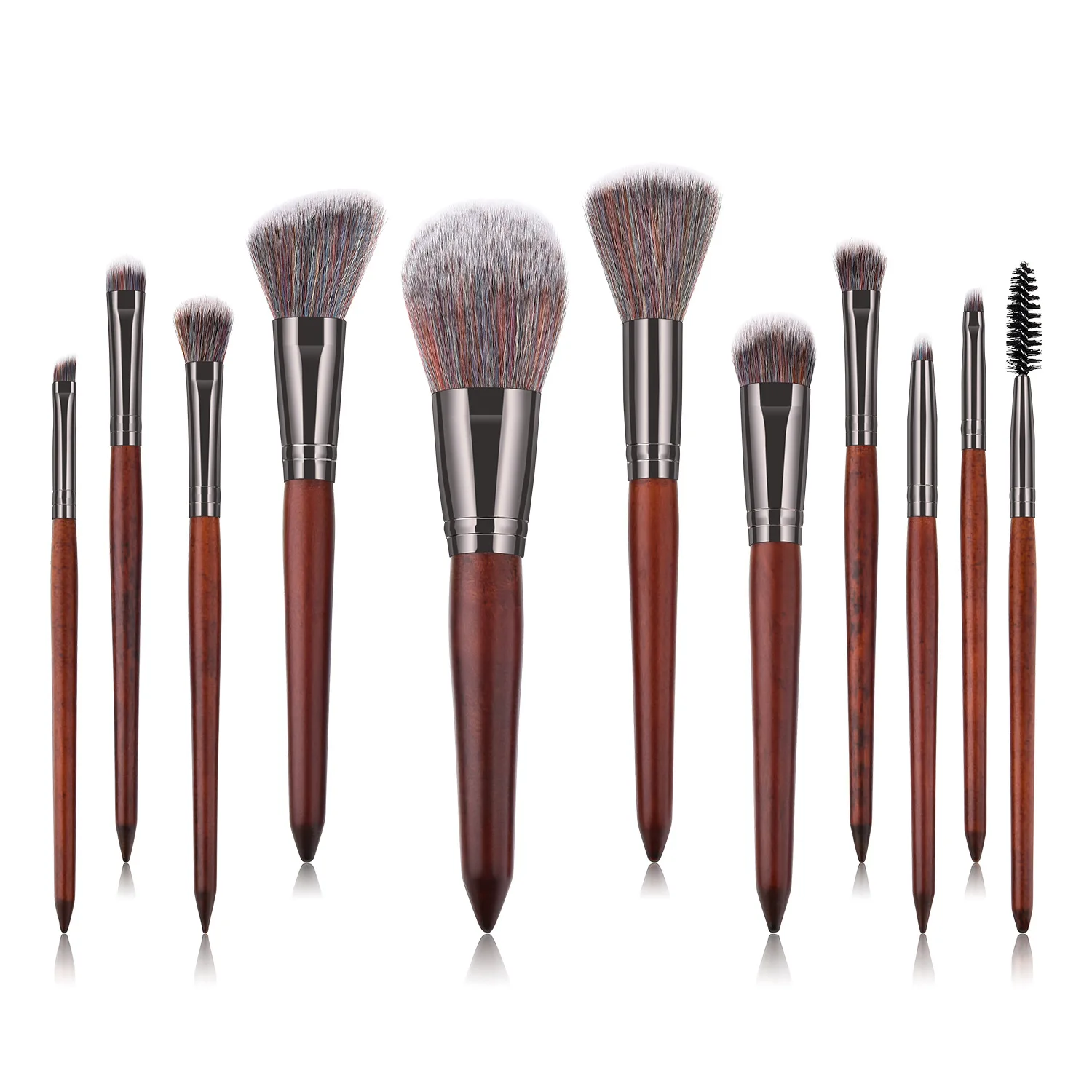 

11Pcs Makeup Brushes Set Cosmetic Foundation Powder Blush Eye Shadow Lip Blend Wooden Make Up Brush Tool Kit Maquiagem