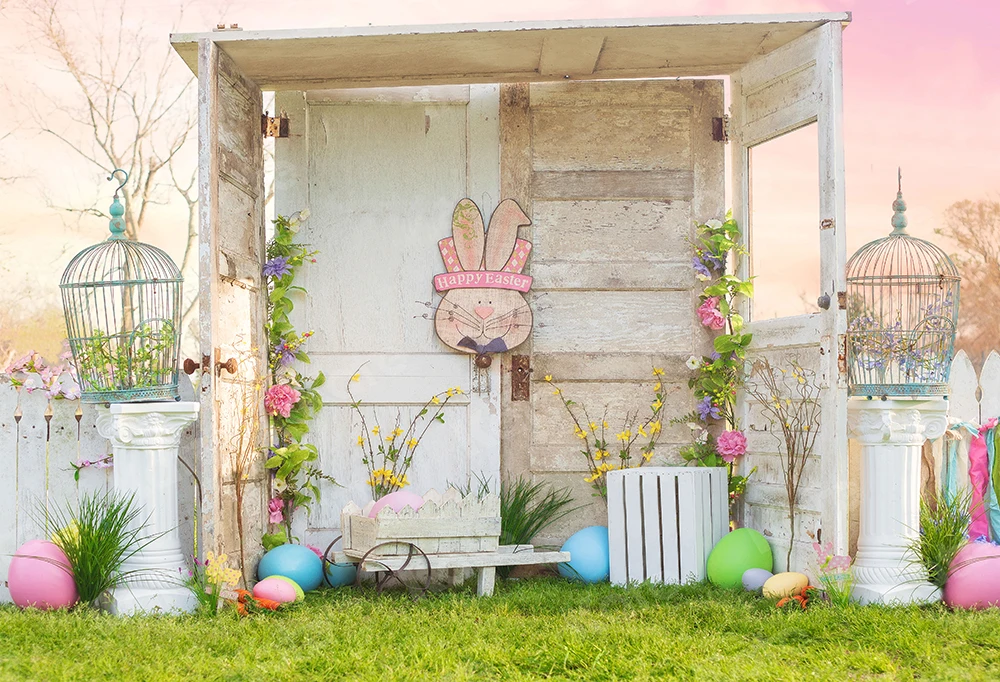 

Виниловый фон для детской фотосъемки с пасхальными яйцами