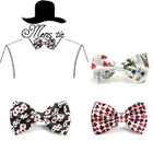 Галстук-бабочка для мужчин, модный галстук для игральных картпокера, красный, черный, галстук для смокинга, строгий подарок вечерние ринку, свадьбу, рубашки, галстук, Прямая поставка