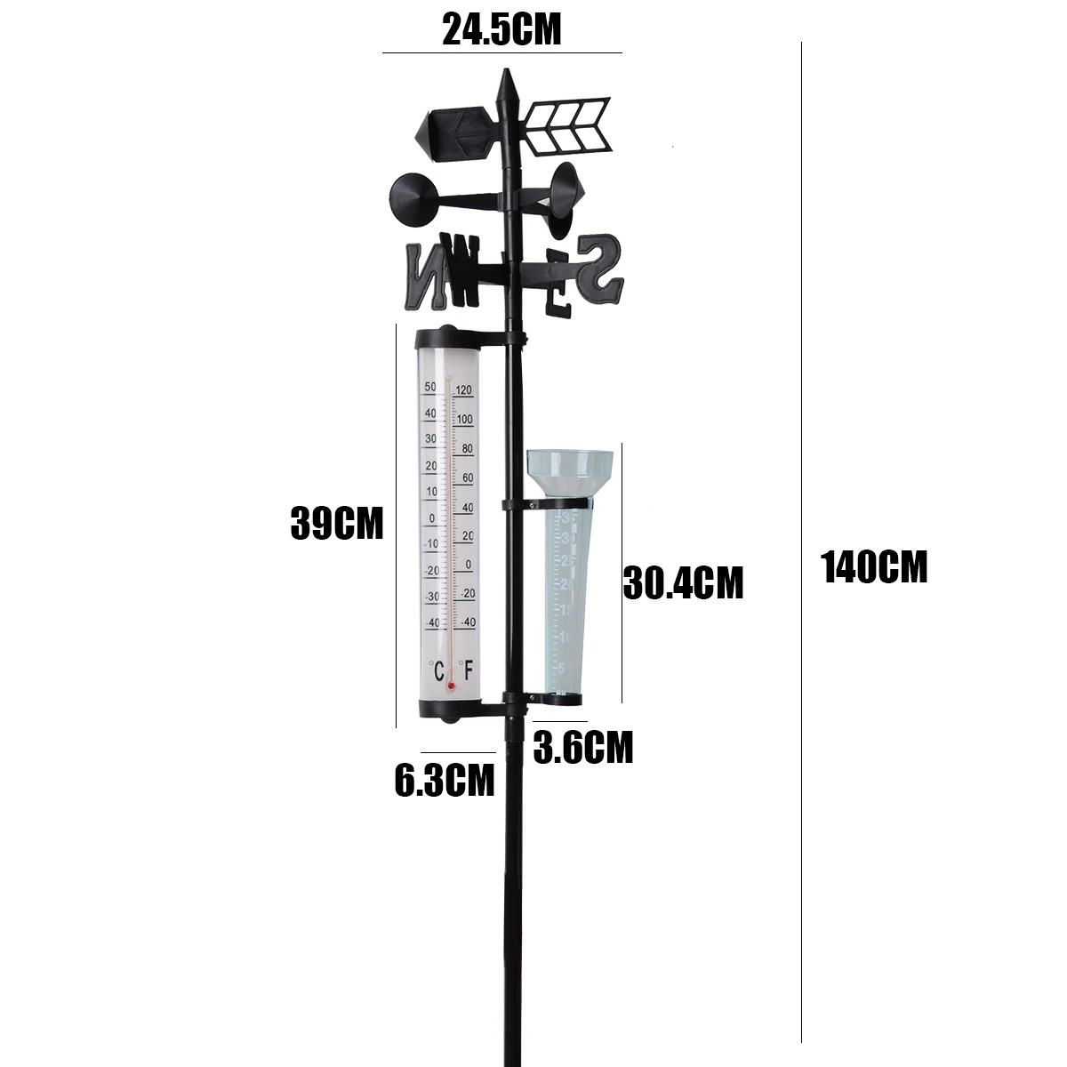 Метеорологическая метеостанция садовый инструмент с лопастями датчик ветра и