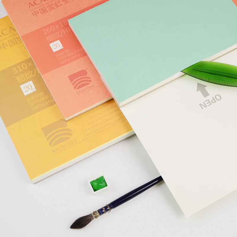 

100% Cotton Watercolor Sketchbook 300g/m2 Water Color Drawing Paper Book Student Transfer Paper Papel Para Acuarela Art Supplies