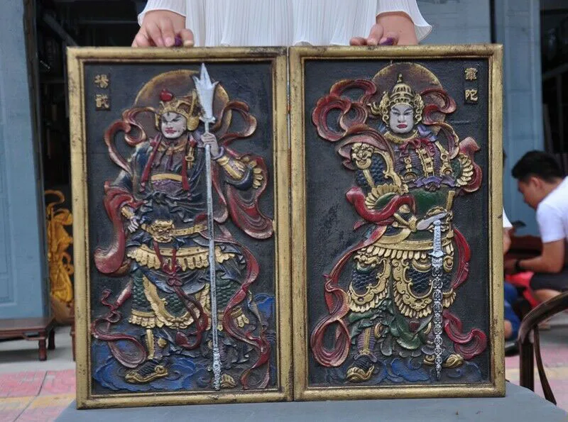 

Свадебное украшение, китайская мифология, деревянная статуя Yang Jian huatuo