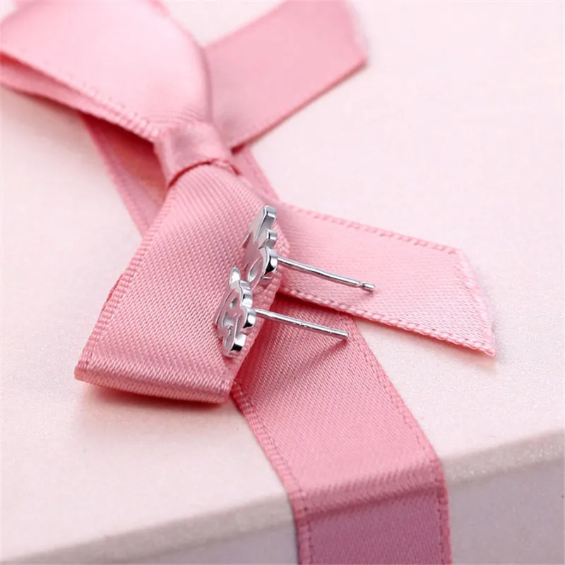 

Lovely Silver YES NO Earrings Simple Chic Letters Mini Ear Stud Earrings