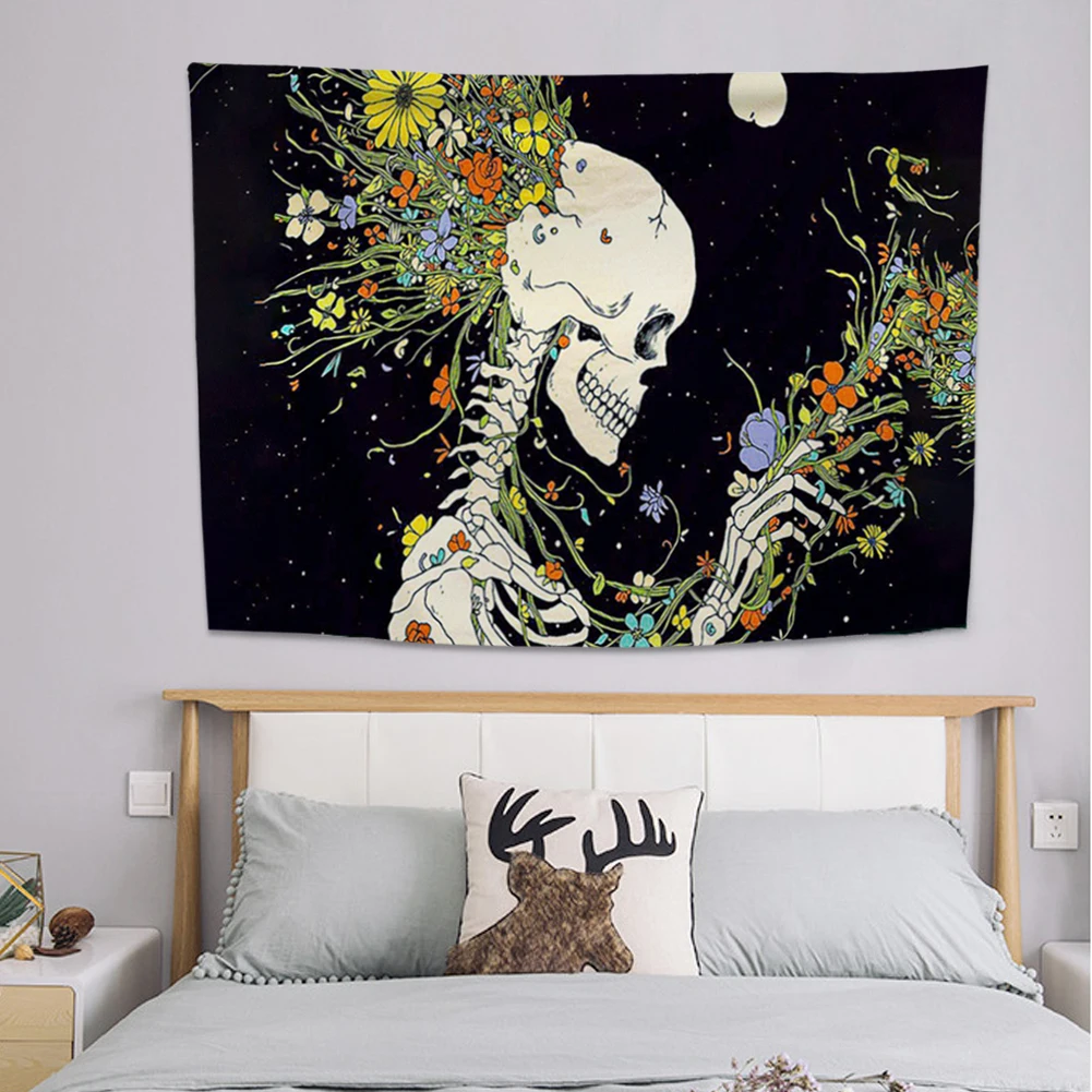 Настенный гобеленовый фон с изображением черепа для ТВ вечерние костюмы на