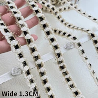 1 3cm wide apricot black wed fabric glitter golden embroidery ribbon collar cuffs lace trim diy craft sewing apparel accessories