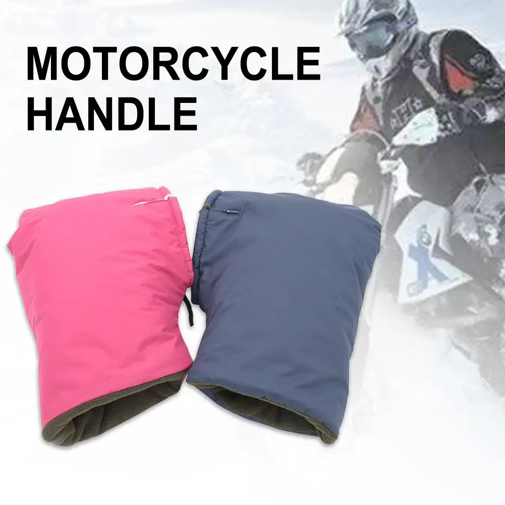 

Новинка, 2 шт., водонепроницаемые мотоциклетные перчатки, муфта для руля, ветрозащитные зимние теплые перчатки с тепловым покрытием, фланеле...