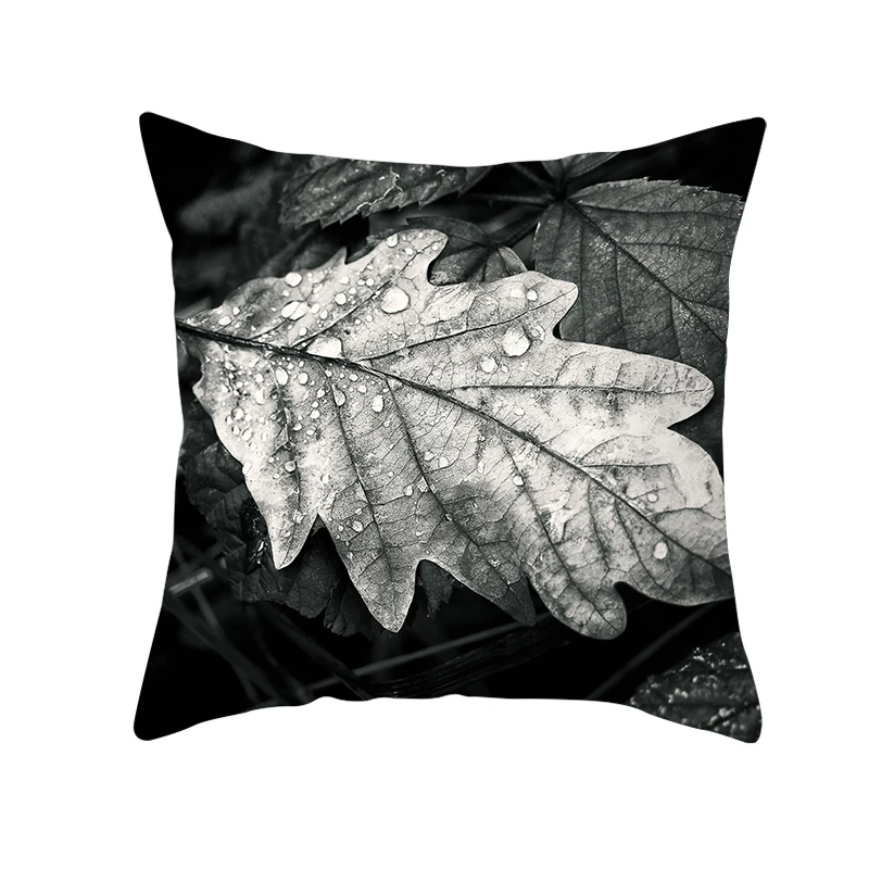 

Fuwatacchi Autumn Maple Leaf Cushion Cover Fallen Leaves Pillows Cover for Home Decorative Polyester Throw Pillowcases 45*45cm