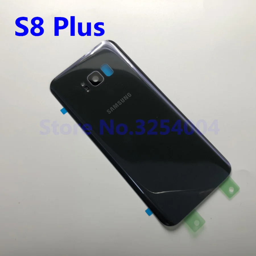 S8 Plus Orchid Gray Чехол на заднюю батарейку для samsung Galaxy S8 G950 S8+ G955 S8 Plus Задняя стеклянная крышка корпуса+ клей+ стеклянная рамка для объектива камеры - Цвет: S8 Plus Orchid Gray