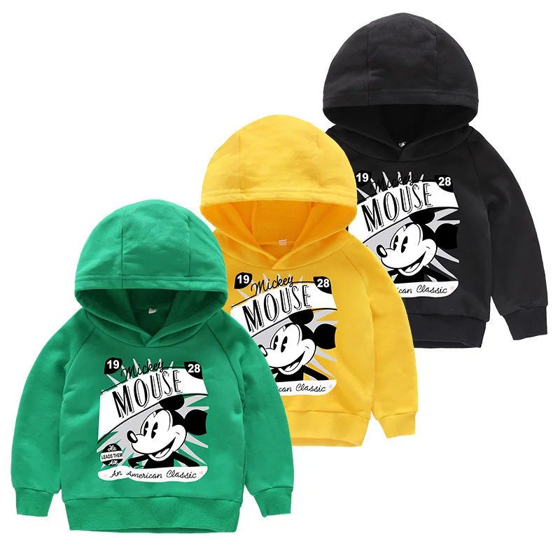 Одежда для маленьких мальчиков с Микки Маусом топы длинным рукавом детские