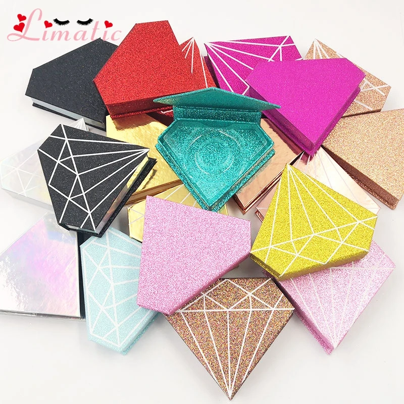 Eyelash Box Diamond Style Lashes Custom Packaging Strip Lash Package Private Label Colorful | Красота и здоровье