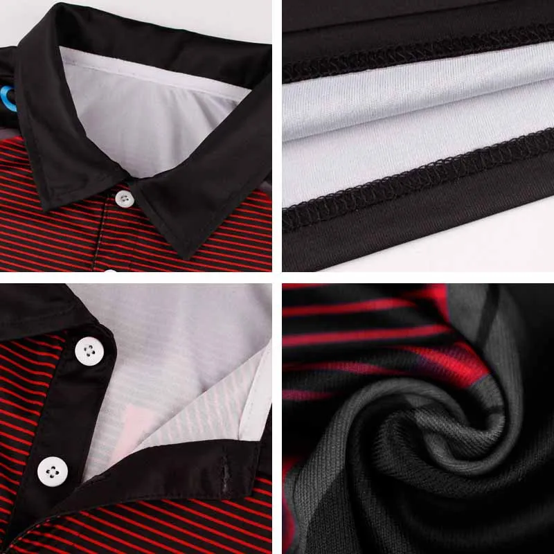 DIY Настроить поло e-спортивный трикотаж с модным принтом коротким рукавом рубашка