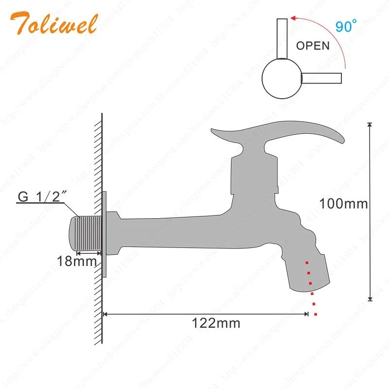 Настенный наружный садовый смеситель антикварная ручка с драконом Швабра