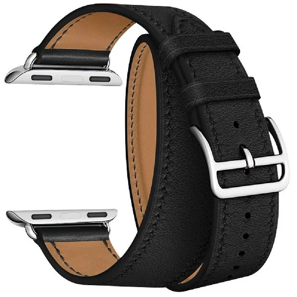 Ремешок для часов Lyambda в два оборота Apple Watch 42/44 mm MERIDIANA LWA 01 44 BK Black|Ремешки часов| |