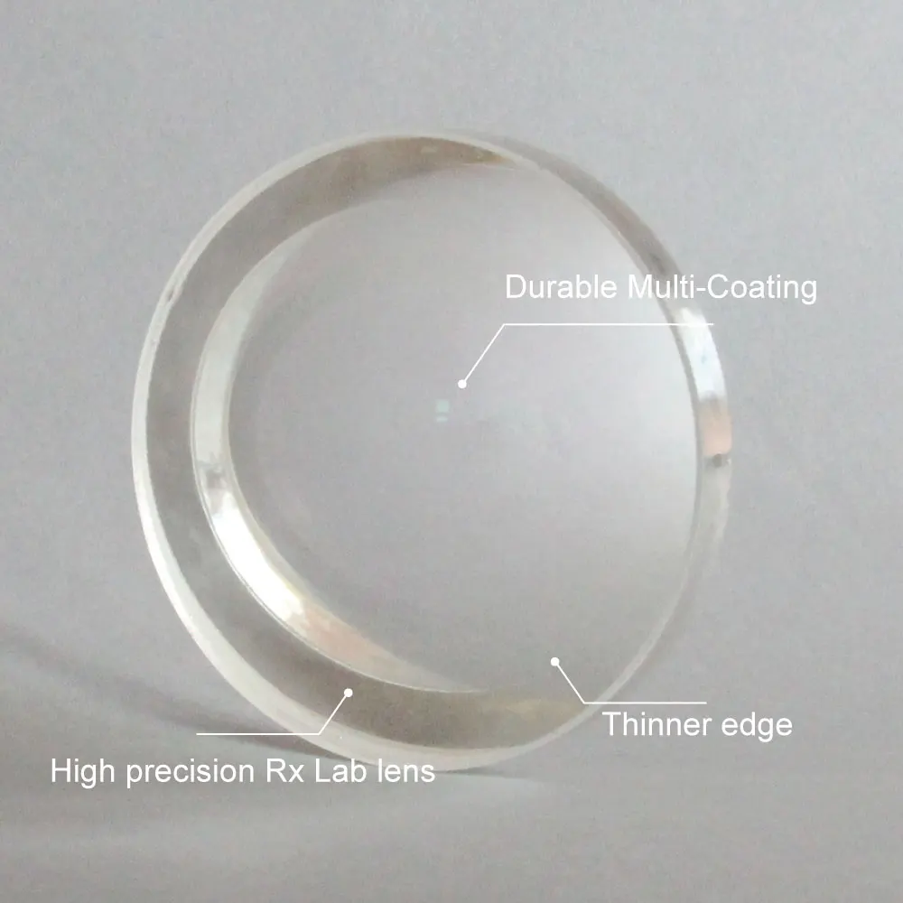 Стеклянные линзы 1 9 прозрачные/минеральные по рецепту для линз высокой