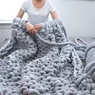 Пряжа для одеяла, 500 г, толстая, ручная вязка крючком хлопок