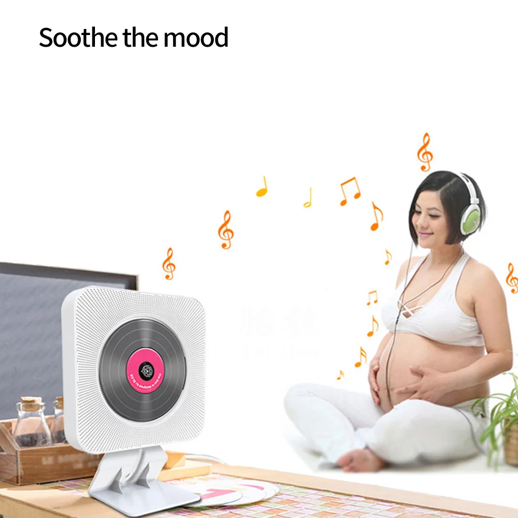 Настенный CD плеер с объемным звуком FM радио Bluetooth USB MP3 дисков портативный