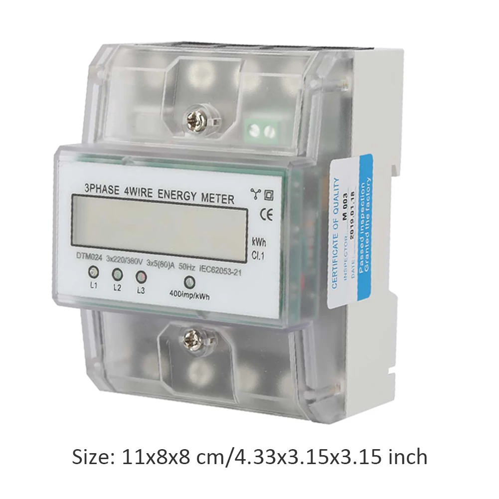 

3 Phase 4 Wire Energy Meter 220/380V 20-80A Energy Consumption Digital Electric Power Meter KWh Meter With LCD Power Meter New