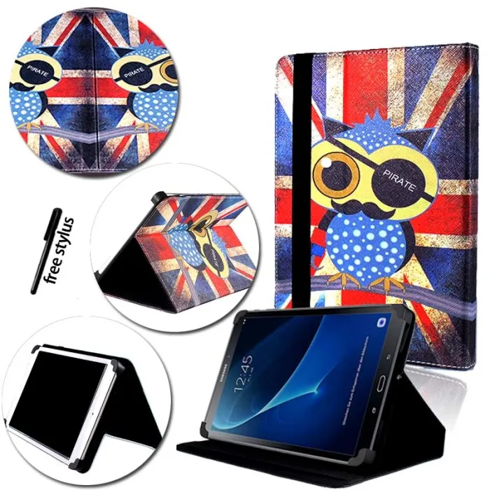KK& LL для samsung Galaxy Tab 2 P5100/Tab 3 P5200 GT-P5210/Tab 4 SM-T535 T533 T536 10,"-кожаный чехол-книжка для планшета - Цвет: Owl Pirate
