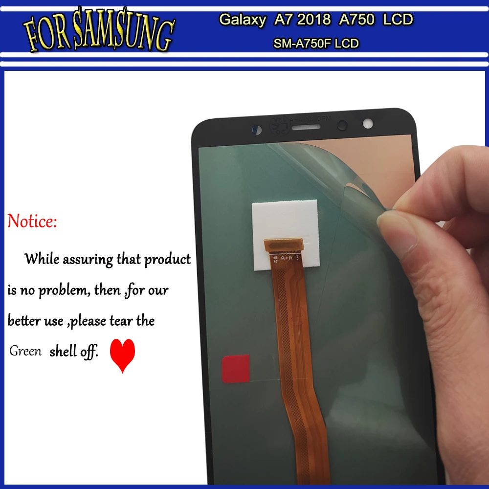 

Original LCD For Samsung Galaxy A7 2018 A750 SM-A750F A750F lcd Display With Touch Screen Assembly Replacement Part