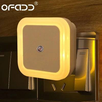 Ofadd Led ночное управление световым датчиком Ночная лампа Энергосберегающая
