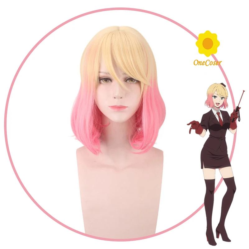 

Парик с ангелами смерти Рэйчел Гарднер для косплея короткий парик розовые светлые волосы сатсурику нет Тенши Кейти синтетические волосы + п...