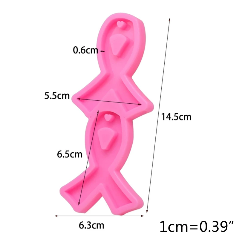 

Crystal Epoxy Resin Mold Ribbon Keychain Pendant Casting Silicone Mould DIY Crafts Key Chain Jewelry Making Tools