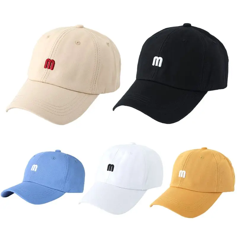 

Unisex Outdoor Sunscreen Baseball Cap Simple Solid Color M Letter Embroidered Harajuku Hip Hop Snapback Trucker Hat
