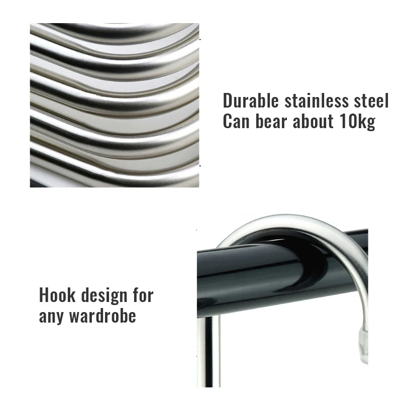 Многофункциональные вешалки для одежды 5 слоев нержавеющая сталь S форма вешалка