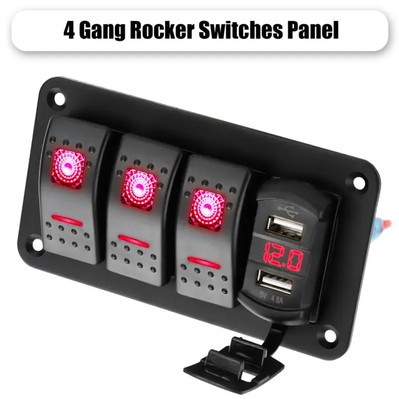 Водонепроницаемый автомобильный аксессуар сменная панель переключателя с USB лодкой|Переключатели и рычаги