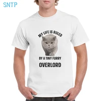 kawaii my life is ruled by a tiny furry overlord funny kitten cat 100 cotton t shirt aesthetic t shirt 3d graphic oversized top