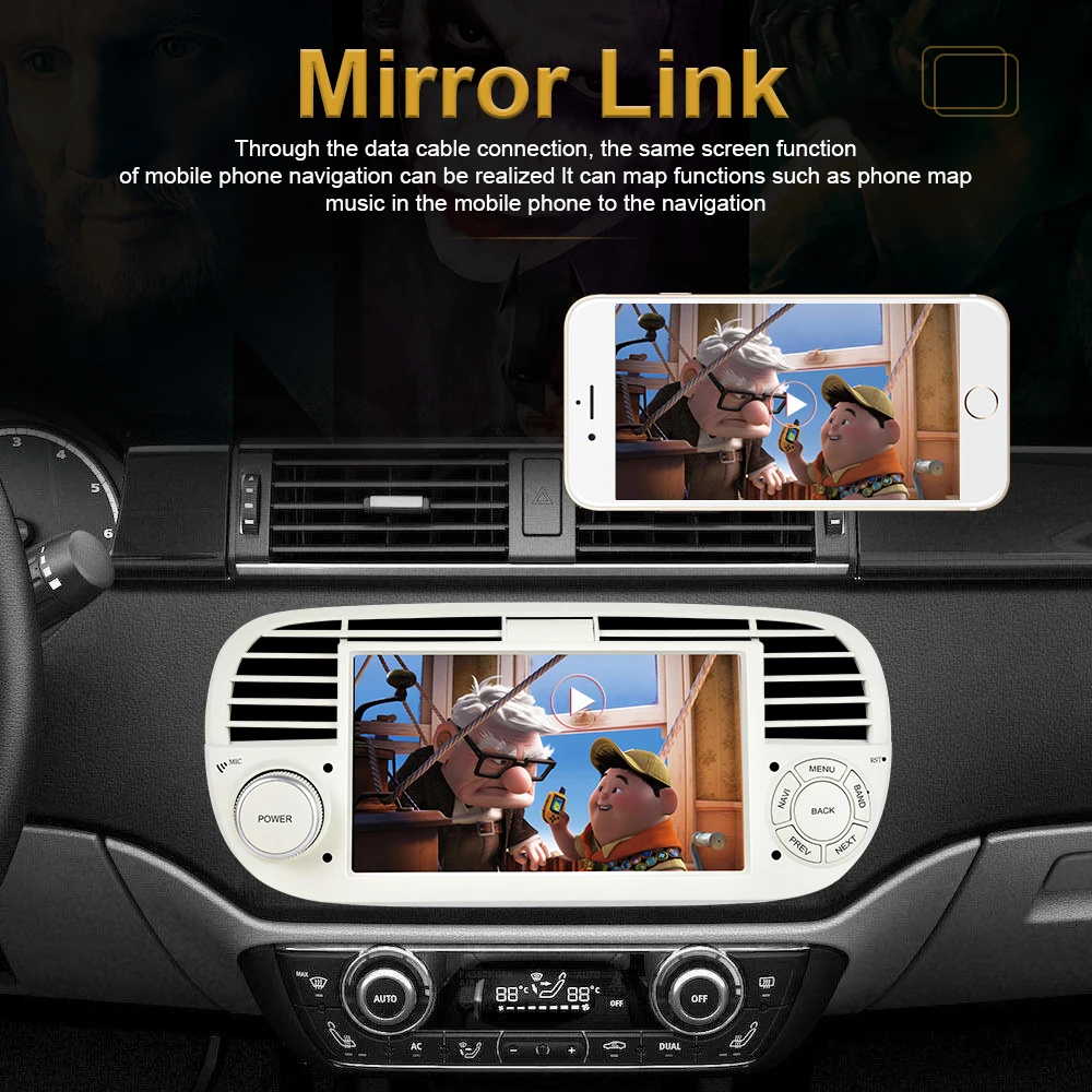 Автомобильный GPS-радиоприемник AMPrime 7 дюймов Android 10 0 1 + 16 Гб поддержка USB Раздельный