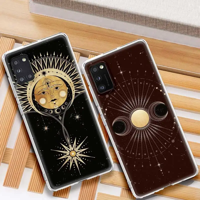 

Witches Moon Tarot Totem Clear Case for Samsung Galaxy A51 A71 5G A31 A21s A11 A01 A91 M31 M21 M30s Capa Back Phone Coque