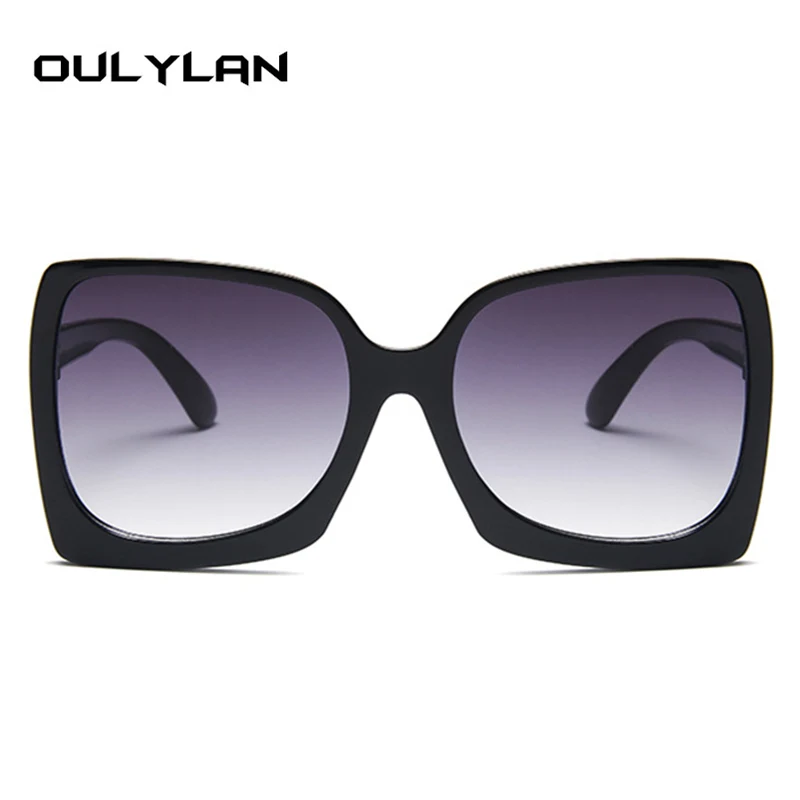 Oulylan Vintage Square Sunglasses Women Retro Brand Designer Oversize Sun Glasses Gradient Big Frame Shade Eyewear UV400 | Аксессуары