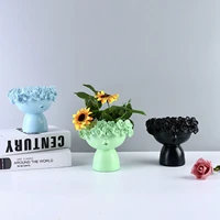 flower pot floral human shape resin vase garden pot decorative craftwork for sitting room office